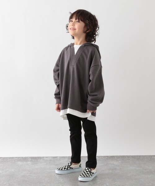 GLOBAL WORK（グローバルワーク）の「キッズ/イージ－DRYスキッパーパーカー/229727（パーカー・キッズ・チャコールグレー/ベージュ系その他3・110cm/100cm/120cm/130cm/140cm/150cm/160cm）」の18枚目の写真