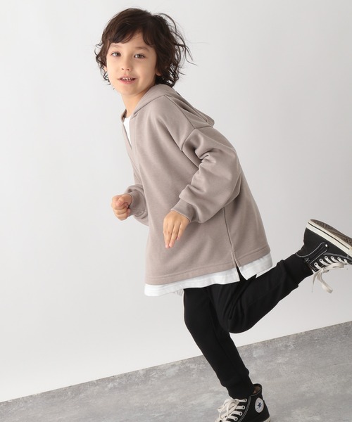 GLOBAL WORK（グローバルワーク）の「キッズ/イージ－DRYスキッパーパーカー/229727（パーカー・キッズ・チャコールグレー/ベージュ系その他3・110cm/100cm/120cm/130cm/140cm/150cm/160cm）」の15枚目の写真