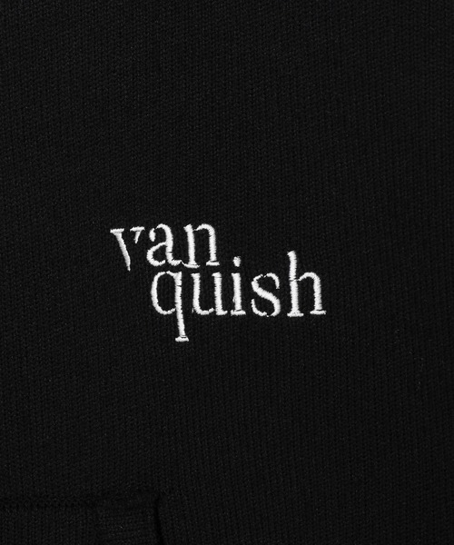 VANQUISH（ヴァンキッシュ）の「サイドロゴ刺繍プルオーバーニットパーカー　＊（パーカー・メンズ・ブラック/ベージュ・M/L）」の5枚目の写真