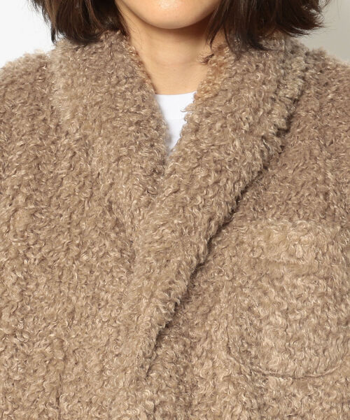 LUSOR（ルーソル）の「LUSOR（ルーソル）クルクルファーコート（ステンカラーコート・メンズ・ベージュ/ブラック・FREE）」の12枚目の写真