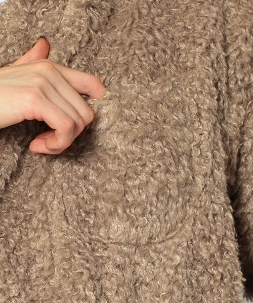 LUSOR（ルーソル）の「LUSOR（ルーソル）クルクルファーコート（ステンカラーコート・メンズ・ベージュ/ブラック・FREE）」の11枚目の写真