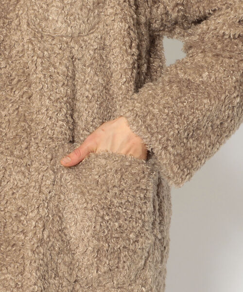 LUSOR（ルーソル）の「LUSOR（ルーソル）クルクルファーコート（ステンカラーコート・メンズ・ベージュ/ブラック・FREE）」の9枚目の写真