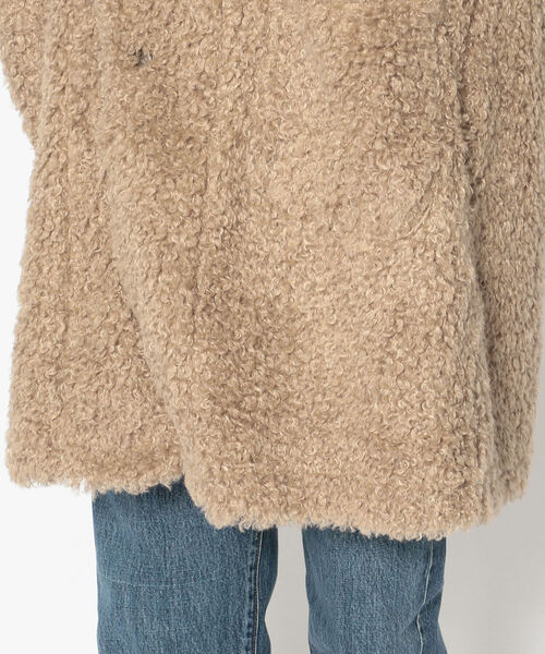 LUSOR（ルーソル）の「LUSOR（ルーソル）クルクルファーコート（ステンカラーコート・メンズ・ベージュ/ブラック・FREE）」の8枚目の写真