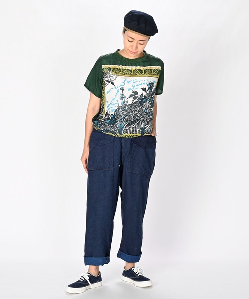 45R（フォーティファイブアール）の「リネンの908イージーセイルパンツ（インディゴ）（カーゴパンツ・レディース・インディゴブルー・SMALL/MEDIUM/LARGE/X-LARGE）」の8枚目の写真