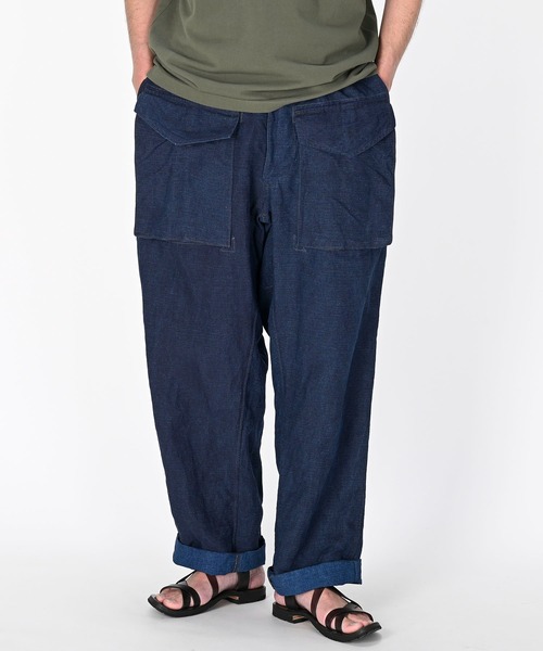 45R（フォーティファイブアール）の「リネンの908イージーセイルパンツ（インディゴ）（カーゴパンツ・レディース・インディゴブルー・SMALL/MEDIUM/LARGE/X-LARGE）」の15枚目の写真