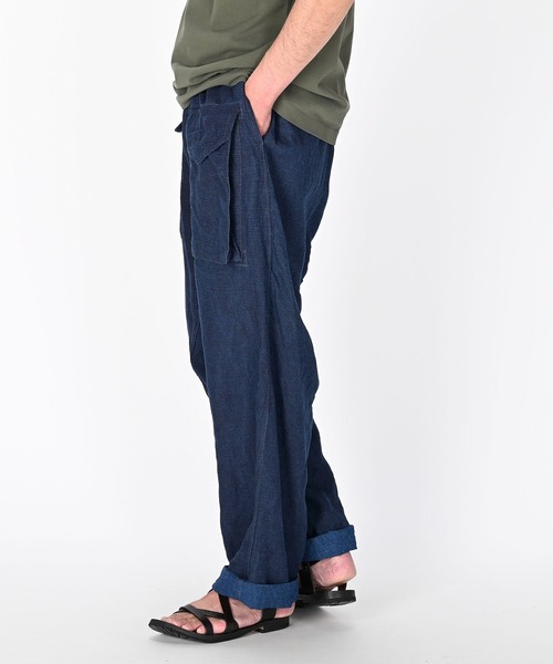 45R（フォーティファイブアール）の「リネンの908イージーセイルパンツ（インディゴ）（カーゴパンツ・レディース・インディゴブルー・SMALL/MEDIUM/LARGE/X-LARGE）」の17枚目の写真