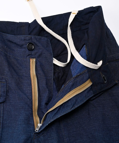 45R（フォーティファイブアール）の「リネンの908イージーセイルパンツ（インディゴ）（カーゴパンツ・レディース・インディゴブルー・SMALL/MEDIUM/LARGE/X-LARGE）」の9枚目の写真