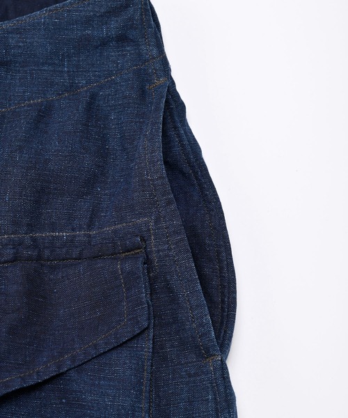 45R（フォーティファイブアール）の「リネンの908イージーセイルパンツ（インディゴ）（カーゴパンツ・レディース・インディゴブルー・SMALL/MEDIUM/LARGE/X-LARGE）」の7枚目の写真