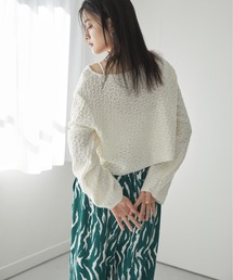 Happy John | openwork short tops/透かし編みショートトップス(Tシャツ/カットソー)