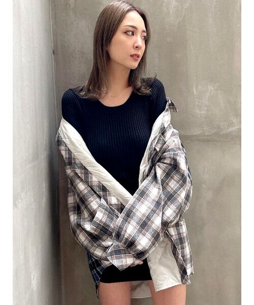 GYDA（ジェイダ）の「デザインオープンリブニットタイトワンピース（ワンピース・レディース・グレー/ブラック/ベージュ・FREE）」の11枚目の写真