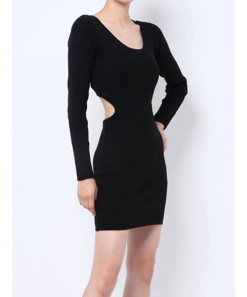 GYDA（ジェイダ）の「デザインオープンリブニットタイトワンピース（ワンピース・レディース・グレー/ブラック/ベージュ・FREE）」の15枚目の写真