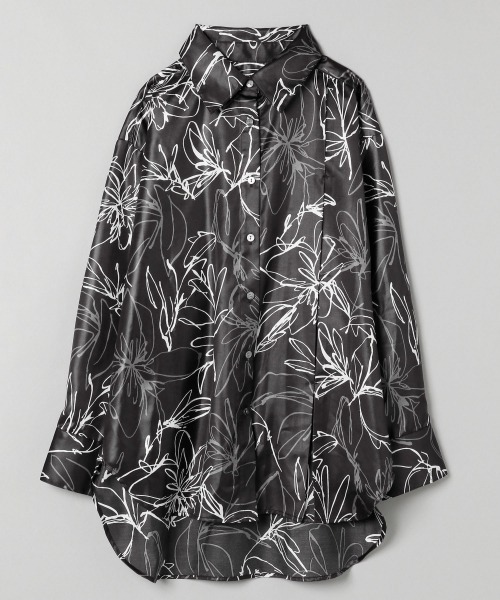 JEANASIS(ジーナシス)の「チンツアートレギュラーシャツLS/258594(シャツ/ブラウス・レディース・ブラック系その他/ベージュ系その他・FREE)」の2枚目の写真