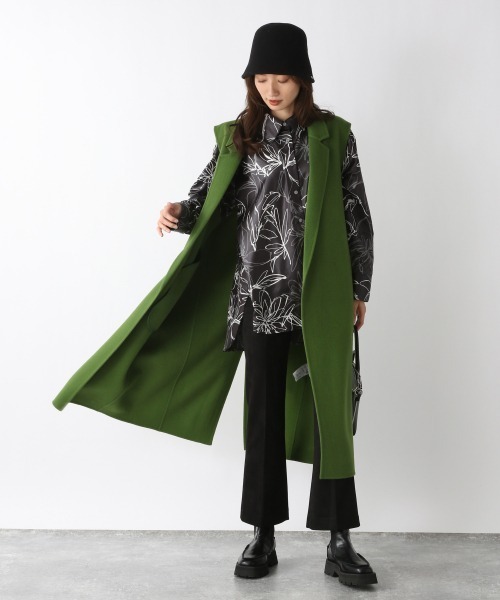 JEANASIS(ジーナシス)の「チンツアートレギュラーシャツLS/258594(シャツ/ブラウス・レディース・ブラック系その他/ベージュ系その他・FREE)」の9枚目の写真