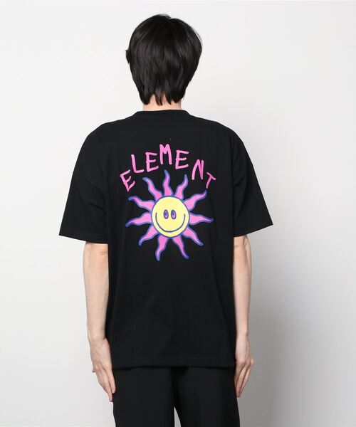 ELEMENT(エレメント)の「ELEMENT/エレメント オーバーサイズ タイダイ柄 バックプリントTシャツ BC021-265(Tシャツ/カットソー・メンズ・ホワイト/ブラック/パープル・M/L/XL)」の7枚目の写真