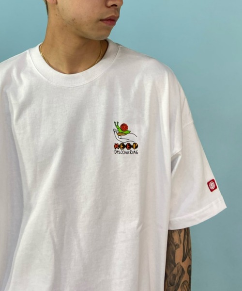 ELEMENT(エレメント)の「ELEMENT/エレメント オーバーサイズ タイダイ柄 バックプリントTシャツ BC021-265(Tシャツ/カットソー・メンズ・ホワイト/ブラック/パープル・M/L/XL)」の2枚目の写真
