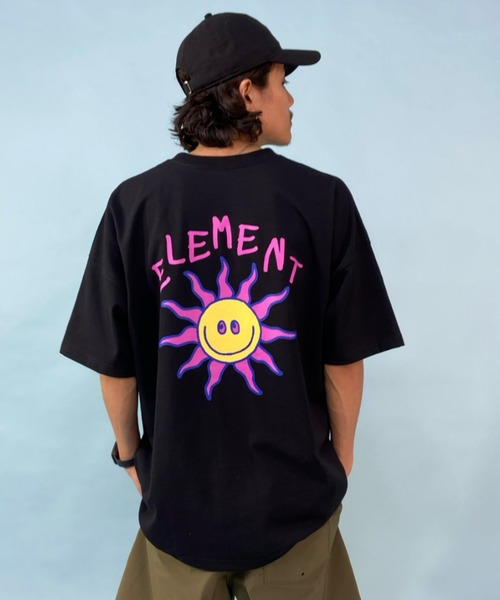 ELEMENT(エレメント)の「ELEMENT/エレメント オーバーサイズ タイダイ柄 バックプリントTシャツ BC021-265(Tシャツ/カットソー・メンズ・ホワイト/ブラック/パープル・M/L/XL)」の3枚目の写真