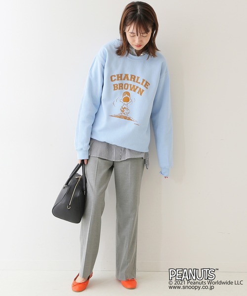 SLOBE IENA - 新品 【PEANUTS/ピーナッツ】ヴィンテージスウェット【手洗い可能】 SLOBE IENA（スローブイエナ）の「PEANUTSスウェット【手洗い可能