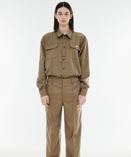ANOTHERYOUTH(アナザーユース)の「【ANOTHERYOUTH/アナザーユース】wool pocket shirts/ウールポケットシャツ ビッグサイズシャツ オーバーサイズシャツ(シャツ/ブラウス・メンズ・ブラック/ブラウン・ONE SIZE)」の17枚目の写真
