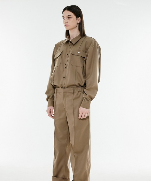 ANOTHERYOUTH(アナザーユース)の「【ANOTHERYOUTH/アナザーユース】wool pocket shirts/ウールポケットシャツ ビッグサイズシャツ オーバーサイズシャツ(シャツ/ブラウス・メンズ・ブラック/ブラウン・ONE SIZE)」の14枚目の写真