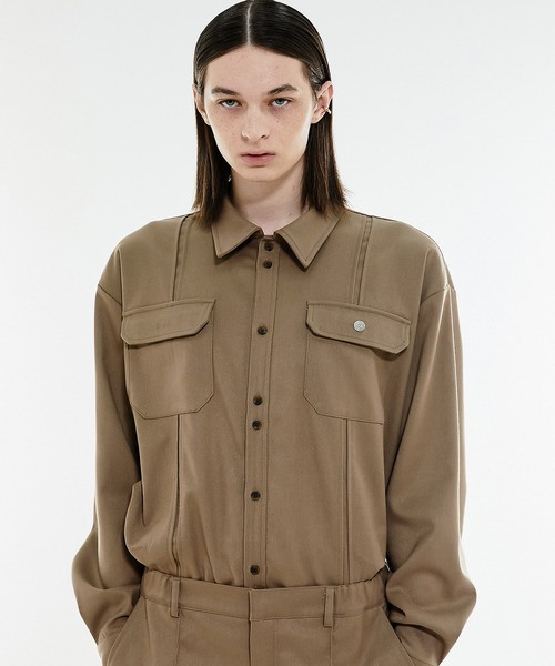 ANOTHERYOUTH(アナザーユース)の「【ANOTHERYOUTH/アナザーユース】wool pocket shirts/ウールポケットシャツ ビッグサイズシャツ オーバーサイズシャツ(シャツ/ブラウス・メンズ・ブラック/ブラウン・ONE SIZE)」の10枚目の写真