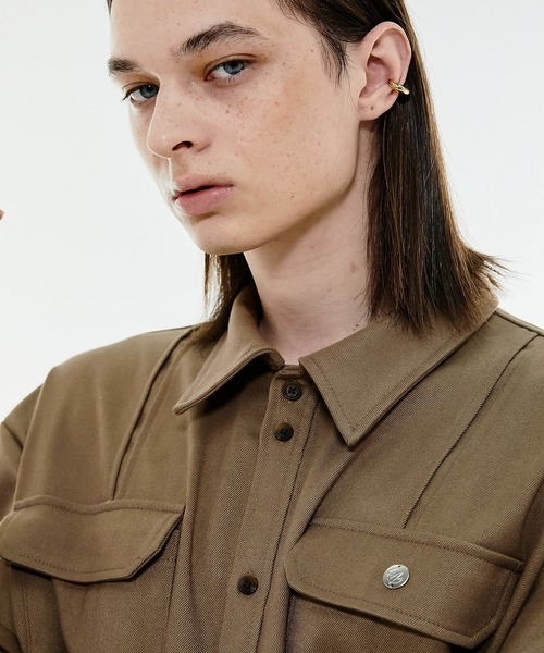 ANOTHERYOUTH(アナザーユース)の「【ANOTHERYOUTH/アナザーユース】wool pocket shirts/ウールポケットシャツ ビッグサイズシャツ オーバーサイズシャツ(シャツ/ブラウス・メンズ・ブラック/ブラウン・ONE SIZE)」の22枚目の写真