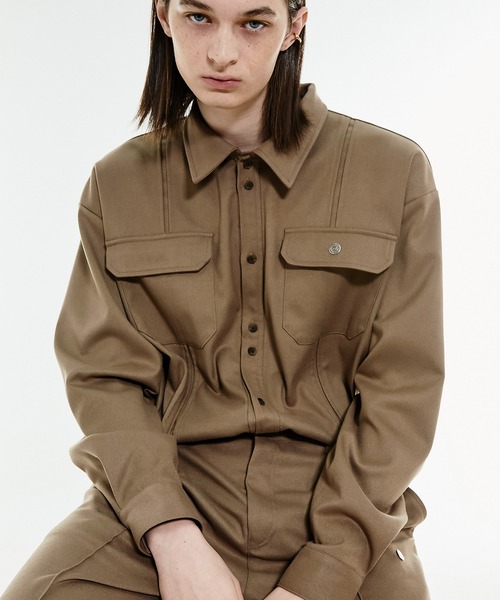 ANOTHERYOUTH(アナザーユース)の「【ANOTHERYOUTH/アナザーユース】wool pocket shirts/ウールポケットシャツ ビッグサイズシャツ オーバーサイズシャツ(シャツ/ブラウス・メンズ・ブラック/ブラウン・ONE SIZE)」の7枚目の写真