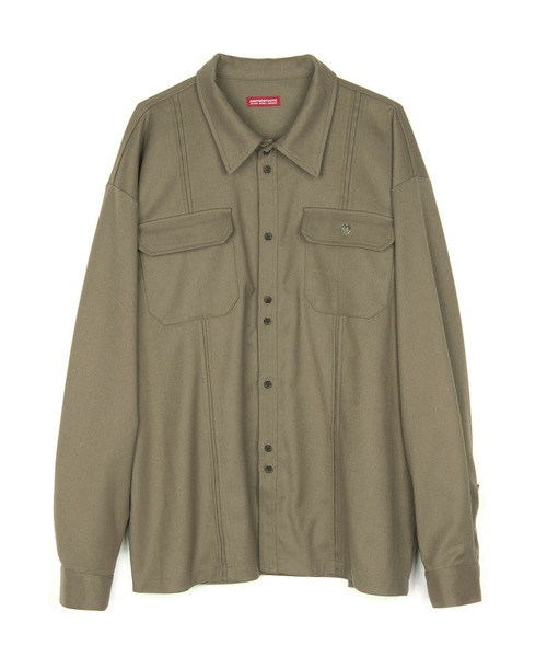 ANOTHERYOUTH(アナザーユース)の「【ANOTHERYOUTH/アナザーユース】wool pocket shirts/ウールポケットシャツ ビッグサイズシャツ オーバーサイズシャツ(シャツ/ブラウス・メンズ・ブラック/ブラウン・ONE SIZE)」の8枚目の写真