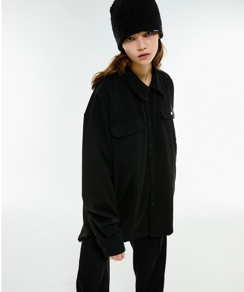 ANOTHERYOUTH(アナザーユース)の「【ANOTHERYOUTH/アナザーユース】wool pocket shirts/ウールポケットシャツ ビッグサイズシャツ オーバーサイズシャツ(シャツ/ブラウス・メンズ・ブラック/ブラウン・ONE SIZE)」の15枚目の写真
