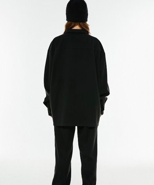 ANOTHERYOUTH(アナザーユース)の「【ANOTHERYOUTH/アナザーユース】wool pocket shirts/ウールポケットシャツ ビッグサイズシャツ オーバーサイズシャツ(シャツ/ブラウス・メンズ・ブラック/ブラウン・ONE SIZE)」の18枚目の写真