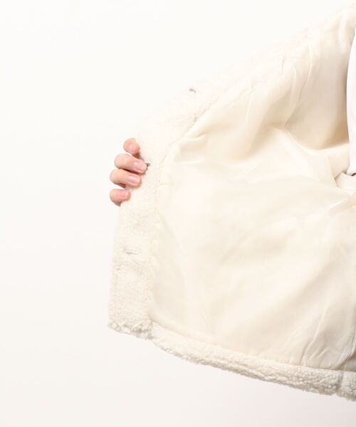 KOBE LETTUCE（コウベレタス）の「ボアショートコート（ダウンジャケット/コート・レディース・モカ/カーキ/ホワイト系・FREE）」の6枚目の写真