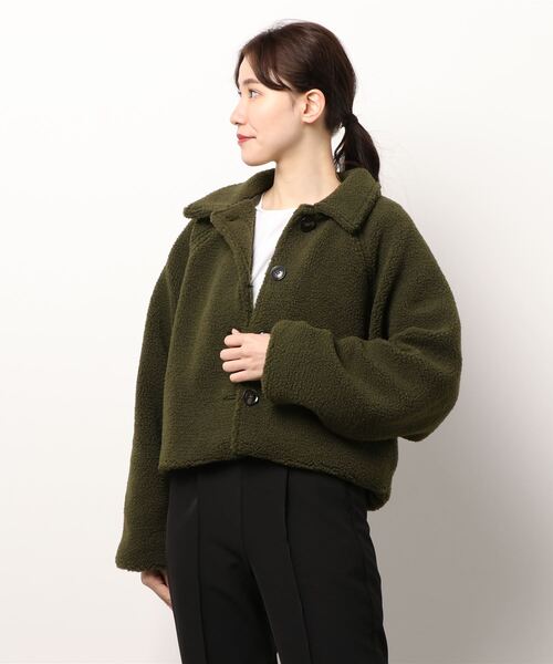 KOBE LETTUCE（コウベレタス）の「ボアショートコート（ダウンジャケット/コート・レディース・モカ/カーキ/ホワイト系・FREE）」の14枚目の写真