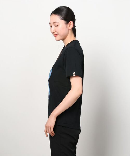 A BATHING APE(アベイシングエイプ)の「DENIM STA PATTERN BIG BABY MILO TEE L(Tシャツ/カットソー・レディース・ブラック/ホワイト・SMALL/X-SMALL/MEDIUM/XX-SMALL)」の6枚目の写真