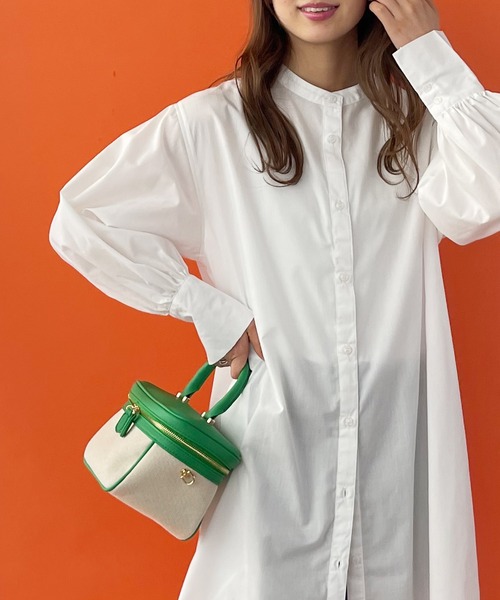 Shelly island(シェリーアイランド)の「キャンバスバニティバッグ(ハンドバッグ・レディース・ピンク/グリーン/ブラック・FREE)」の12枚目の写真