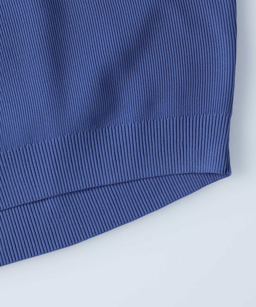 HONEYSUCKLE ROSE（ハニーサックルローズ）の「【HONEYSUCKLE ROSE】洗えて軽いキーネックニット（ニット/セーター・レディース・ブルー/ベージュ/オフホワイト・M/L）」の17枚目の写真