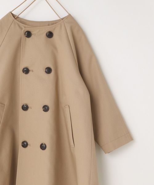 LOWRYS FARM(ローリーズファーム)の「ノーカラートレンチコート 254715(ノーカラーコート・キッズ・ベージュ/カーキ・110cm/120cm/130cm/140cm/150cm)」の6枚目の写真