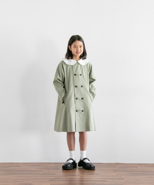 LOWRYS FARM(ローリーズファーム)の「ノーカラートレンチコート 254715(ノーカラーコート・キッズ・ベージュ/カーキ・110cm/120cm/130cm/140cm/150cm)」の21枚目の写真
