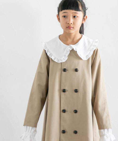 LOWRYS FARM(ローリーズファーム)の「ノーカラートレンチコート 254715(ノーカラーコート・キッズ・ベージュ/カーキ・110cm/120cm/130cm/140cm/150cm)」の19枚目の写真