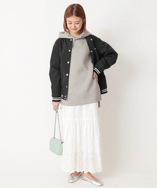 U by SPICK&SPAN（ユーバイスピックアンドスパン）の「≪追加≫ダンボールフーディー2◆（パーカー・レディース・アイボリー/グレー・FREE）」の20枚目の写真