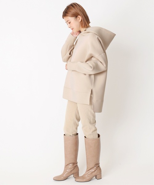 U by SPICK&SPAN（ユーバイスピックアンドスパン）の「≪追加≫ダンボールフーディー2◆（パーカー・レディース・アイボリー/グレー・FREE）」の5枚目の写真