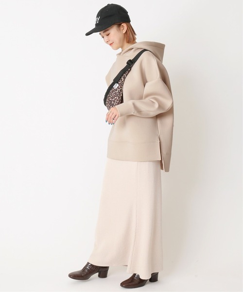 U by SPICK&SPAN（ユーバイスピックアンドスパン）の「≪追加≫ダンボールフーディー2◆（パーカー・レディース・アイボリー/グレー・FREE）」の11枚目の写真