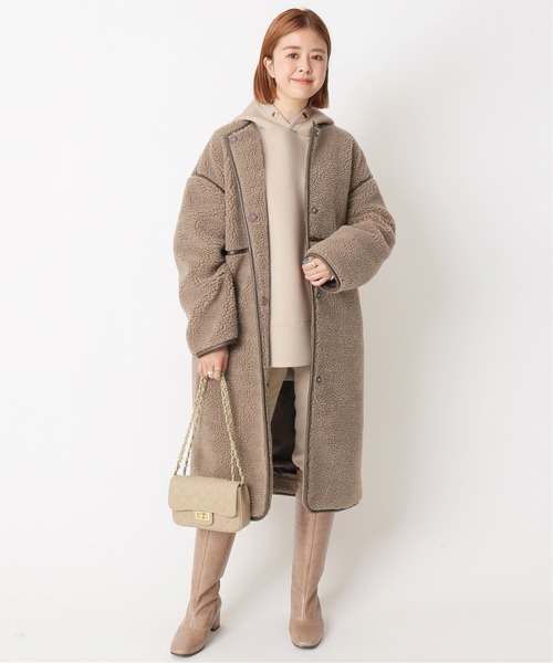 U by SPICK&SPAN（ユーバイスピックアンドスパン）の「≪追加≫ダンボールフーディー2◆（パーカー・レディース・アイボリー/グレー・FREE）」の22枚目の写真