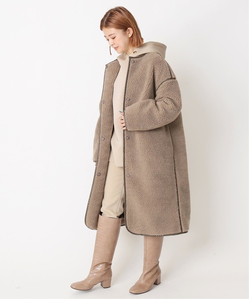 U by SPICK&SPAN（ユーバイスピックアンドスパン）の「≪追加≫ダンボールフーディー2◆（パーカー・レディース・アイボリー/グレー・FREE）」の7枚目の写真