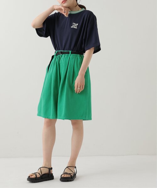 RAY CASSIN（レイカズン）の「カツラギハーフパンツ（その他パンツ・レディース・ブラック/オフホワイト/グリーン・FREE）」の9枚目の写真