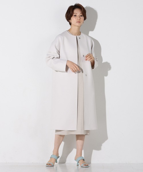 LAUTREAMONT（ロートレアモン）の「オフボディシルエットのノーカラー 