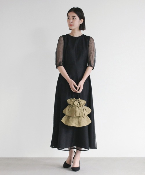 kaene（カエン）の「ティアードタンブラーバック（ハンドバッグ・レディース・ブラック/グレー/マスタード・FREE）」の8枚目の写真