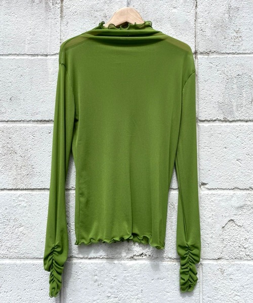 ＪＵＧＬＡＮＳ（ユグランス）の「☆ コーデ映え。パワーメッシュカラープルオーバー　251019（Tシャツ/カットソー・レディース・グレー/グリーン/ピンク/ブラック/アイボリー/オレンジ系1/ブラウン/ブルー/ピンク系1/グリーン系1・FREE）」の6枚目の写真