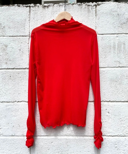 ＪＵＧＬＡＮＳ（ユグランス）の「☆ コーデ映え。パワーメッシュカラープルオーバー　251019（Tシャツ/カットソー・レディース・グレー/グリーン/ピンク/ブラック/アイボリー/オレンジ系1/ブラウン/ブルー/ピンク系1/グリーン系1・FREE）」の10枚目の写真