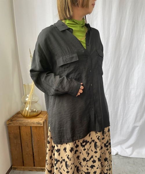 ＪＵＧＬＡＮＳ（ユグランス）の「☆ コーデ映え。パワーメッシュカラープルオーバー　251019（Tシャツ/カットソー・レディース・グレー/グリーン/ピンク/ブラック/アイボリー/オレンジ系1/ブラウン/ブルー/ピンク系1/グリーン系1・FREE）」の13枚目の写真