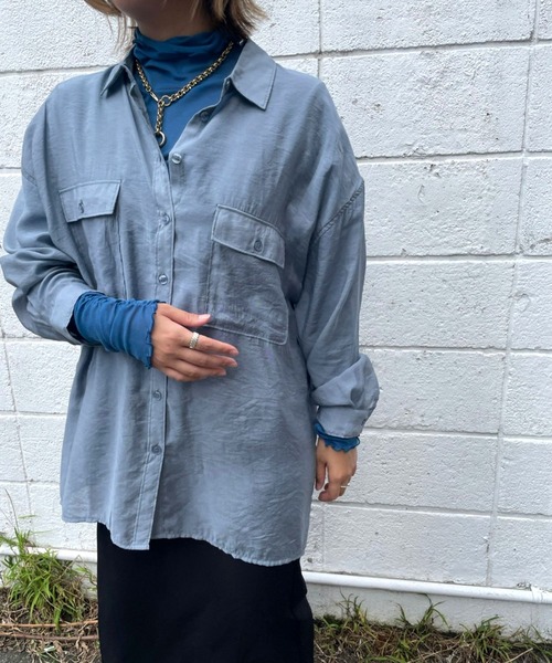 ＪＵＧＬＡＮＳ（ユグランス）の「☆ コーデ映え。パワーメッシュカラープルオーバー　251019（Tシャツ/カットソー・レディース・グレー/グリーン/ピンク/ブラック/アイボリー/オレンジ系1/ブラウン/ブルー/ピンク系1/グリーン系1・FREE）」の16枚目の写真