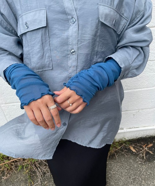 ＪＵＧＬＡＮＳ（ユグランス）の「☆ コーデ映え。パワーメッシュカラープルオーバー　251019（Tシャツ/カットソー・レディース・グレー/グリーン/ピンク/ブラック/アイボリー/オレンジ系1/ブラウン/ブルー/ピンク系1/グリーン系1・FREE）」の18枚目の写真